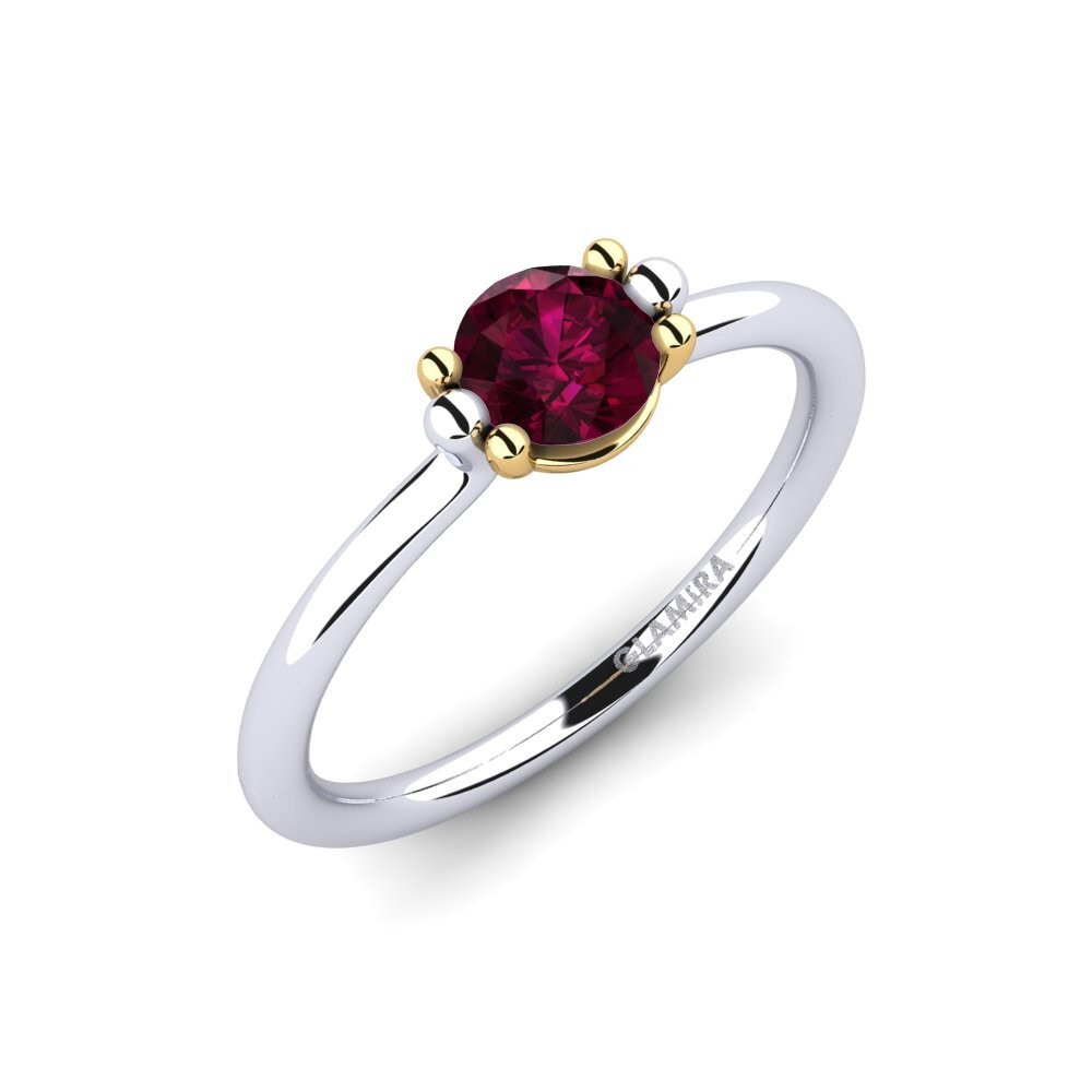 18K Wit & Geel Goud Rhodoliet Granaat Dames Ring Dorotea 0.5 crt