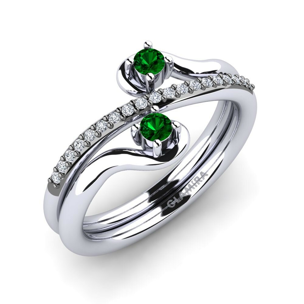 Zircone Vert Bague Dorthea