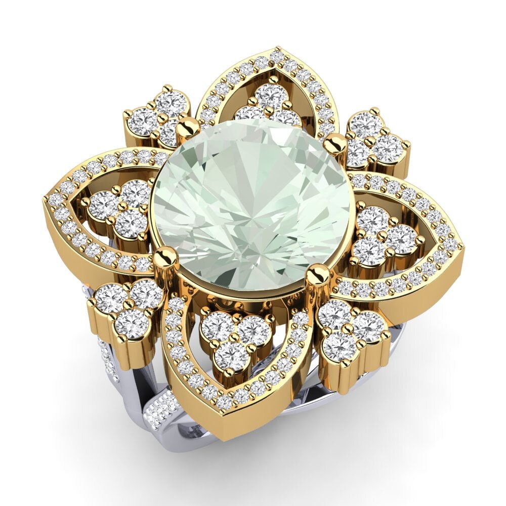 18ct White / Yellow Gold Ring Dottie