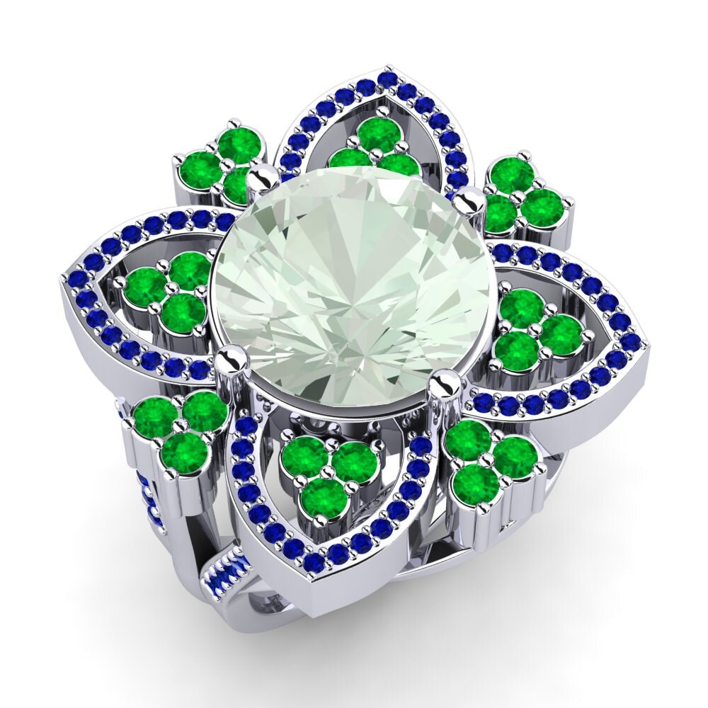 Green Amethyst Ring Dottie