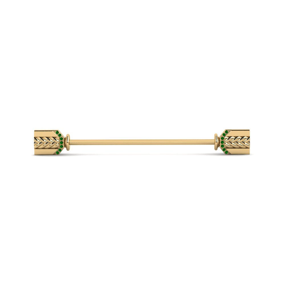Green Zirconia Tuxedo Collar Accessory Douai