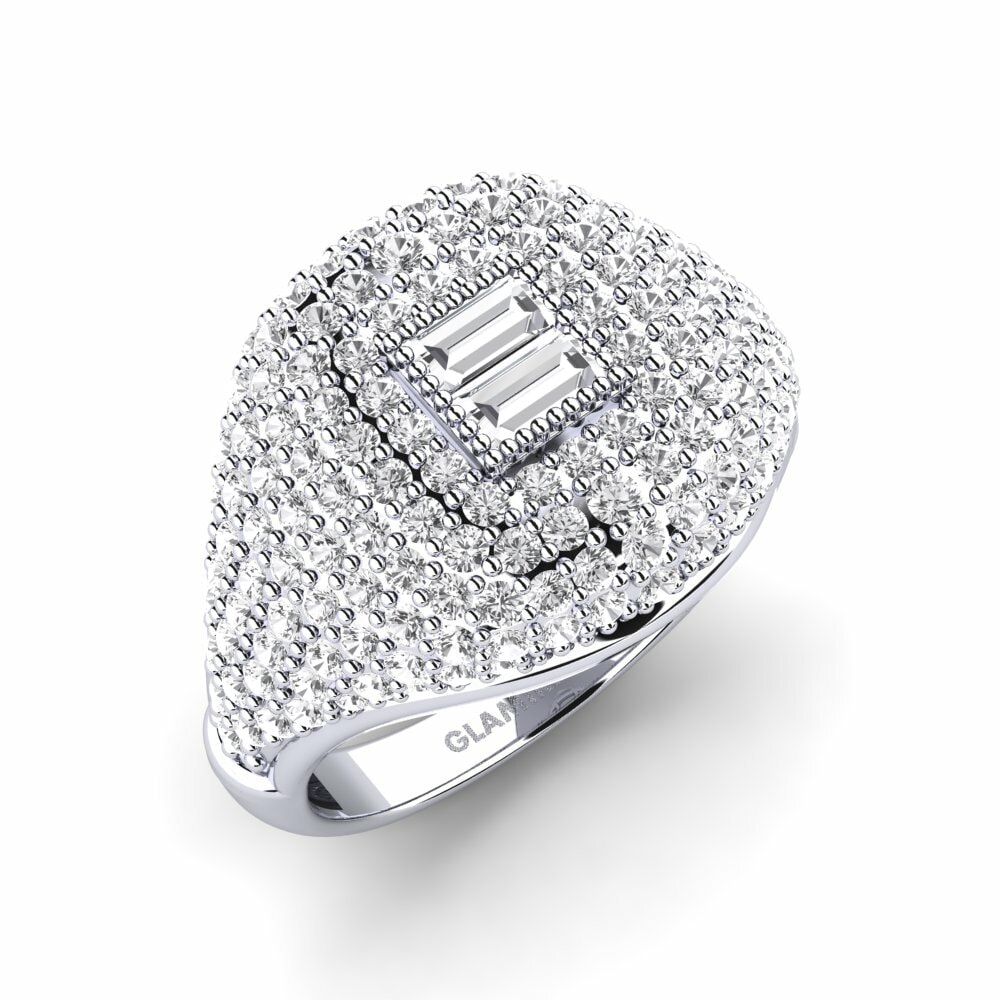 Saphir Blanc Bague Doutt