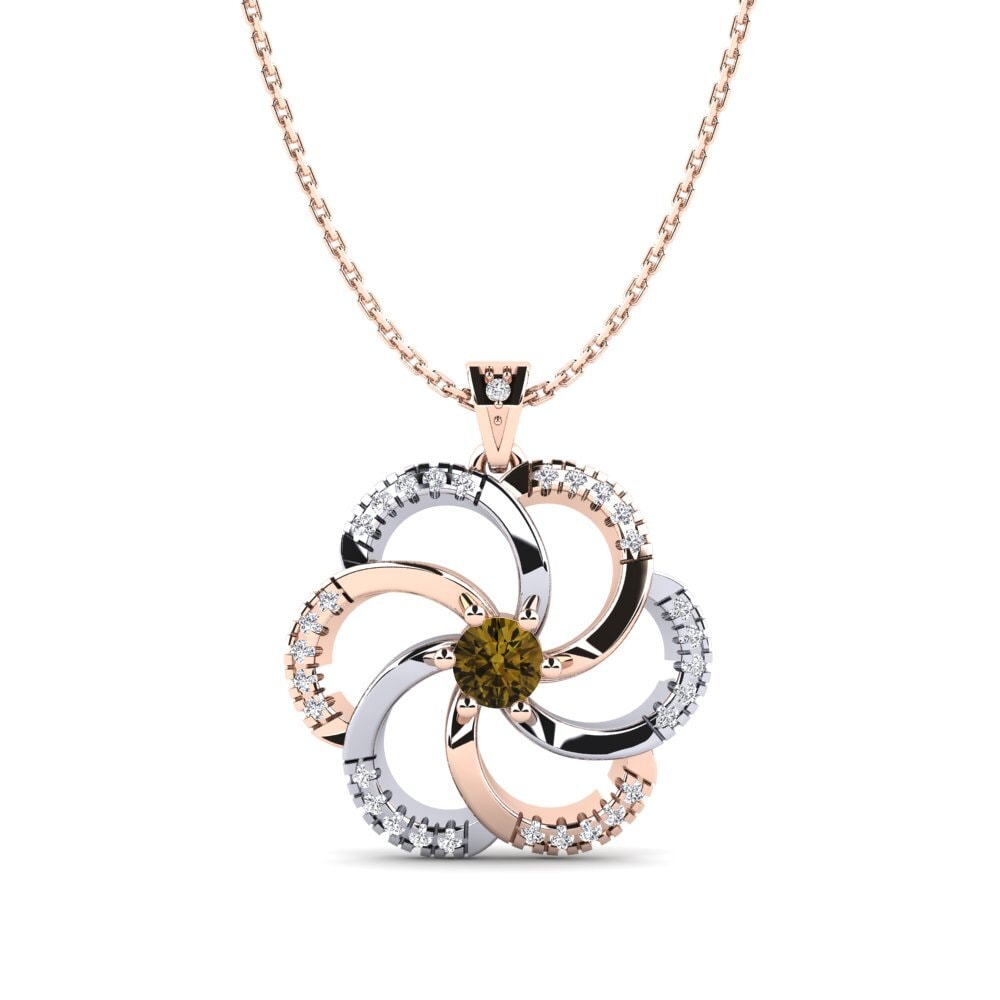 Brown Zircon Women's Pendant Madura