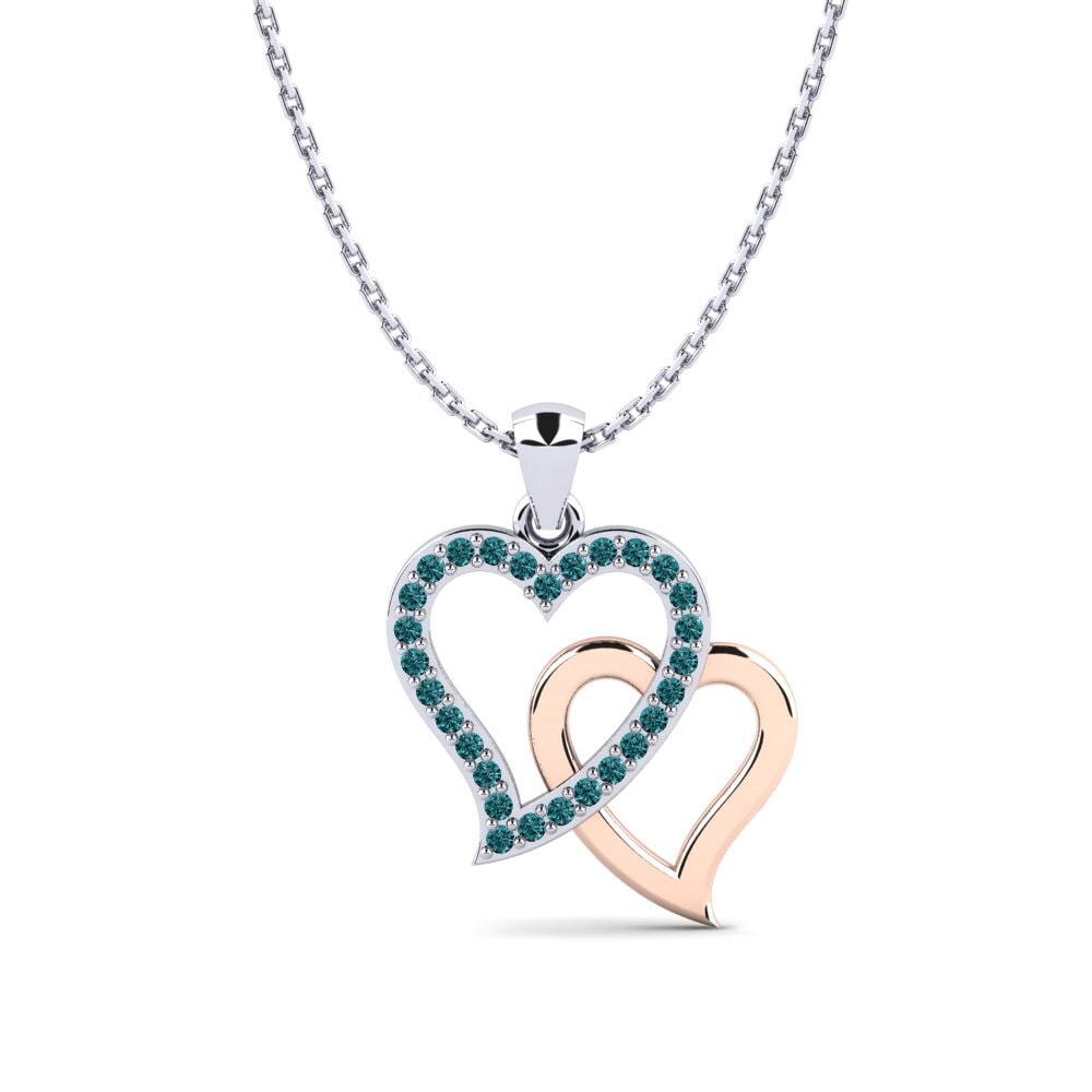 COLGANTES Diamante Azul Corazón