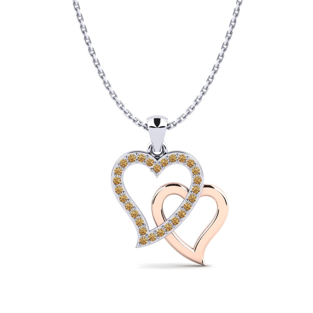 COLGANTES Diamante Marrón Corazón