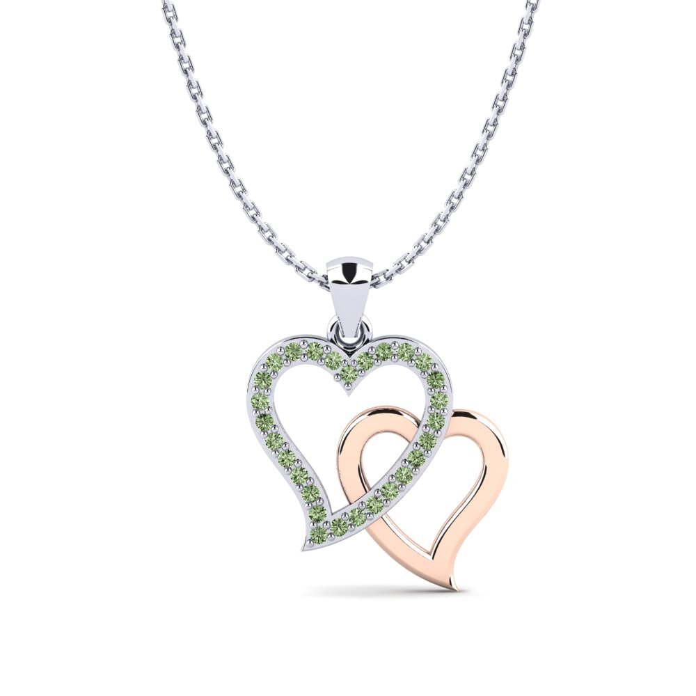 COLGANTES Diamante Verde Corazón