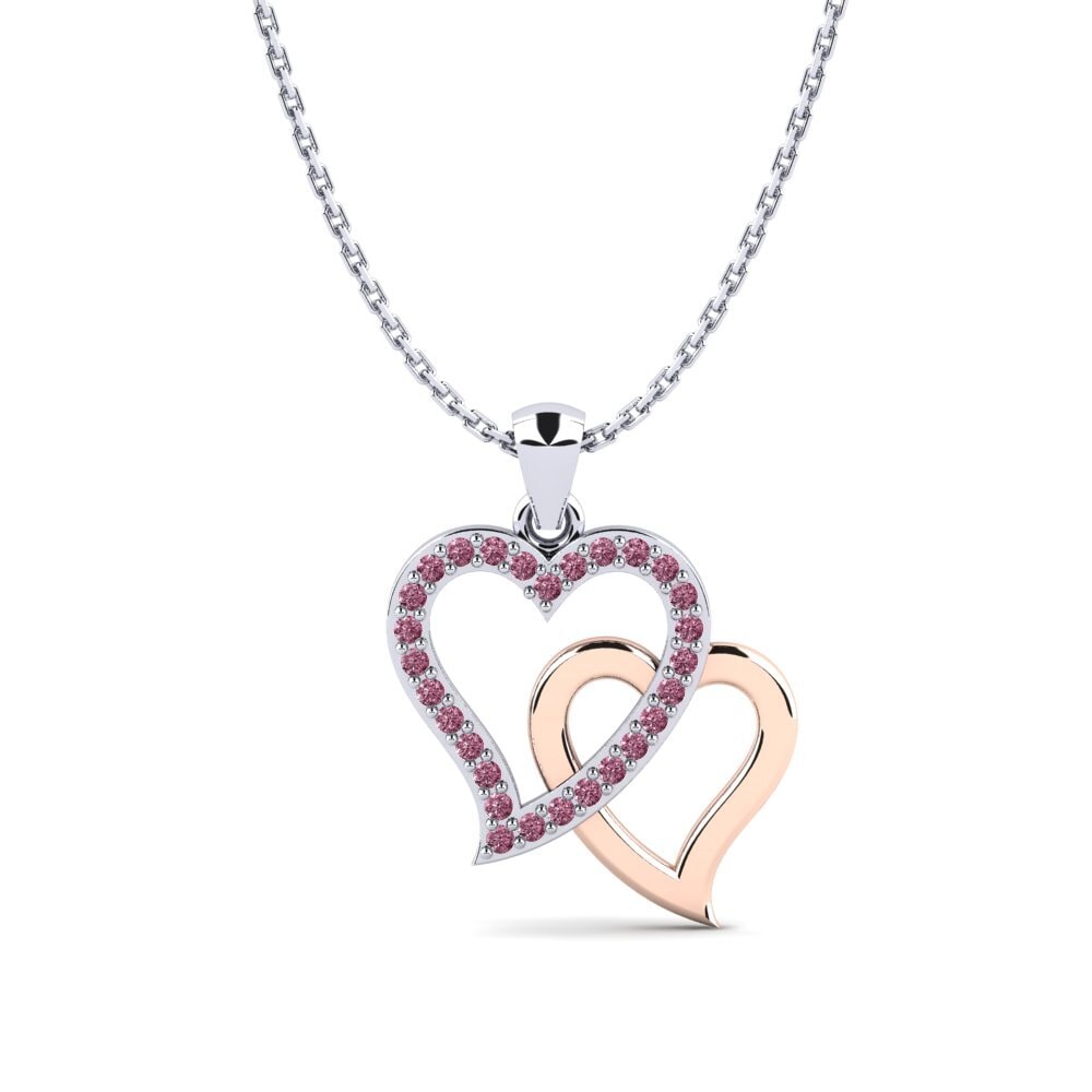 COLGANTES Granate Rhodolite Corazón