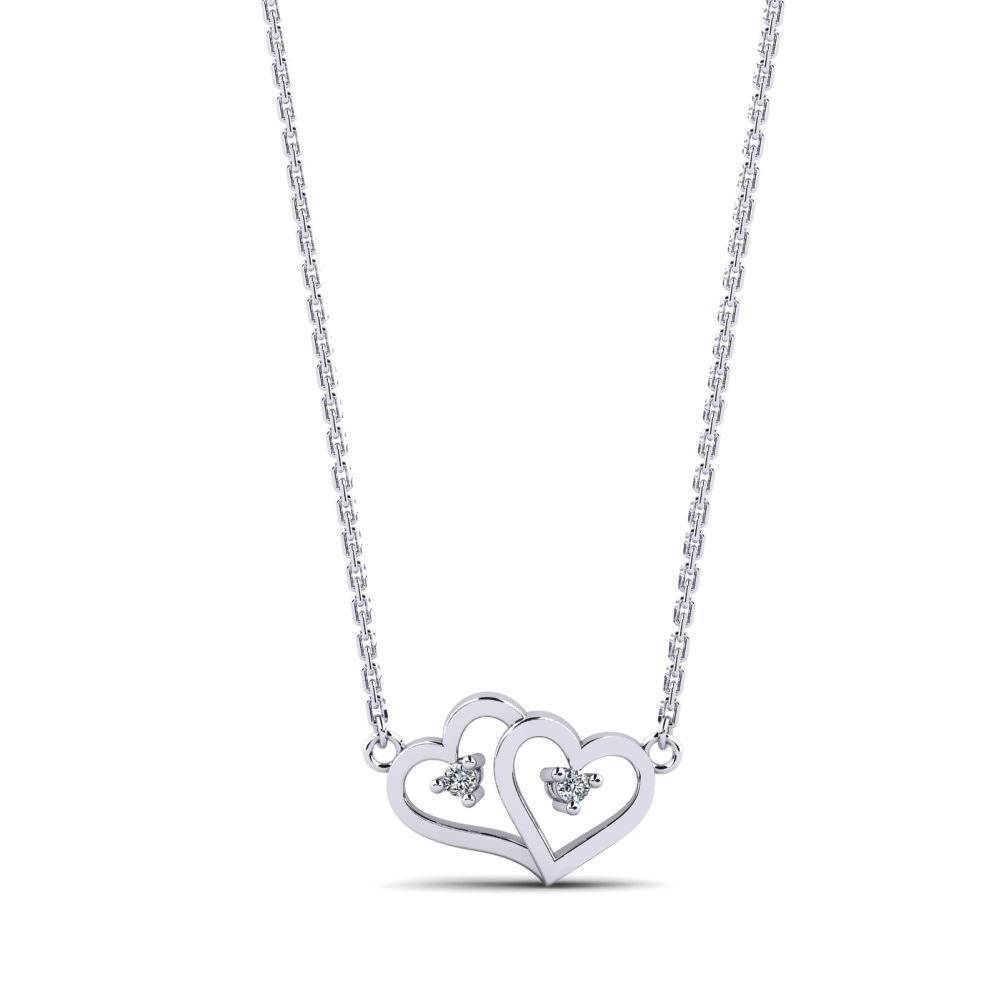 White Silver Zirconia Women's Necklace Lamyra