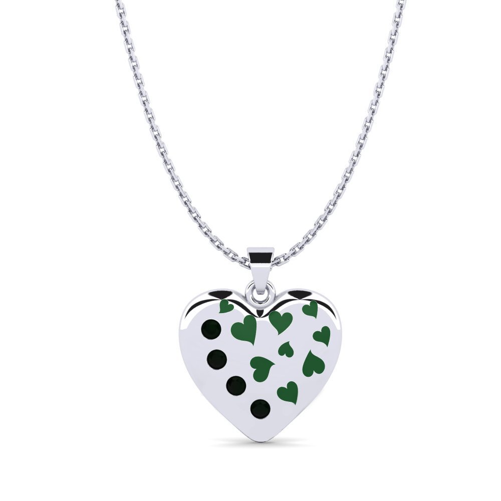 Heart Black Sapphire Necklaces