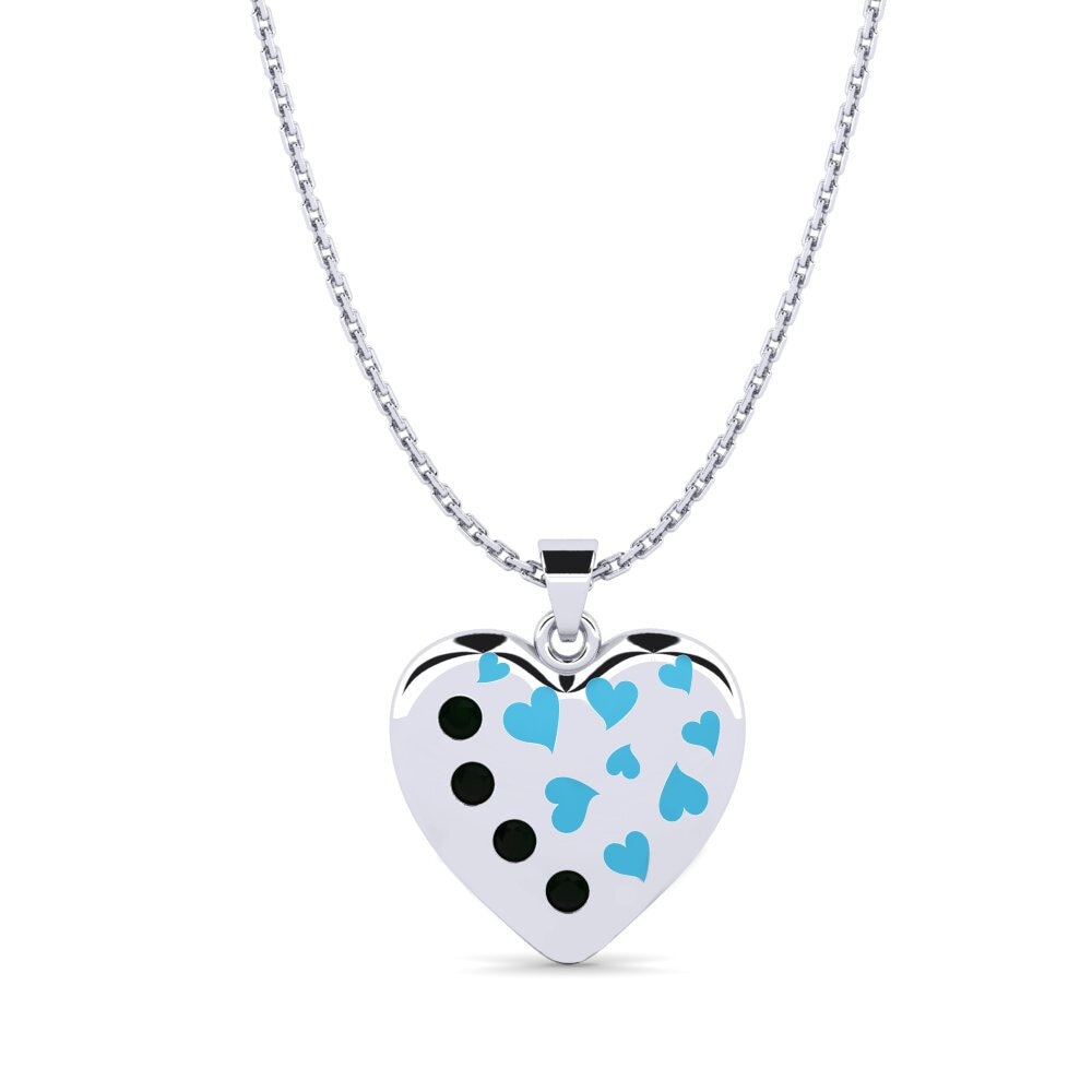 Heart Black Sapphire Necklaces
