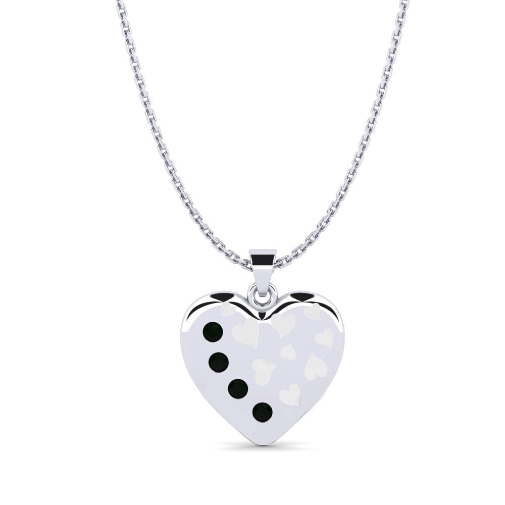 Heart Black Sapphire Necklaces
