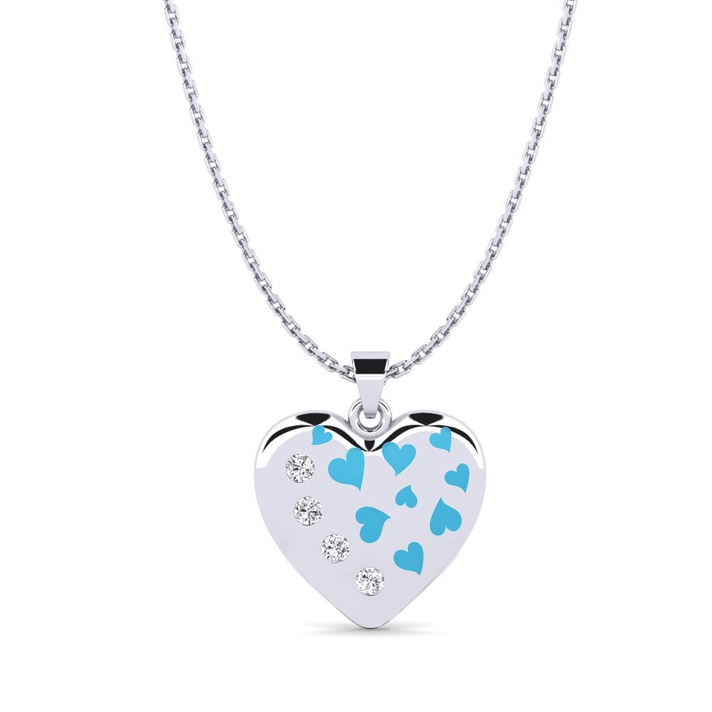 18ct White Gold Women's Pendant Torcan