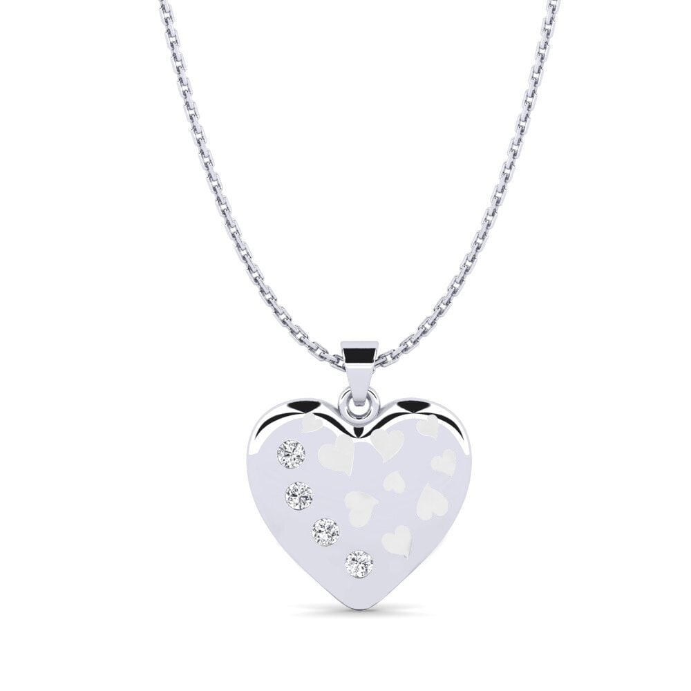 18ct White Gold Women's Pendant Torcan
