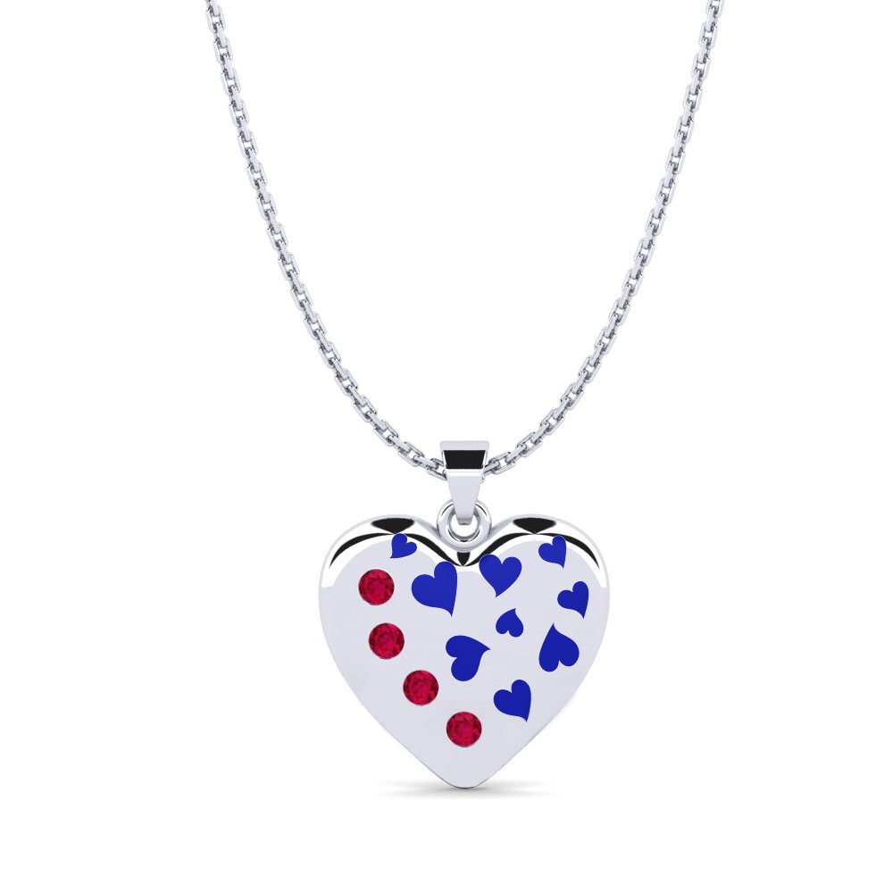 Heart Ruby Necklaces