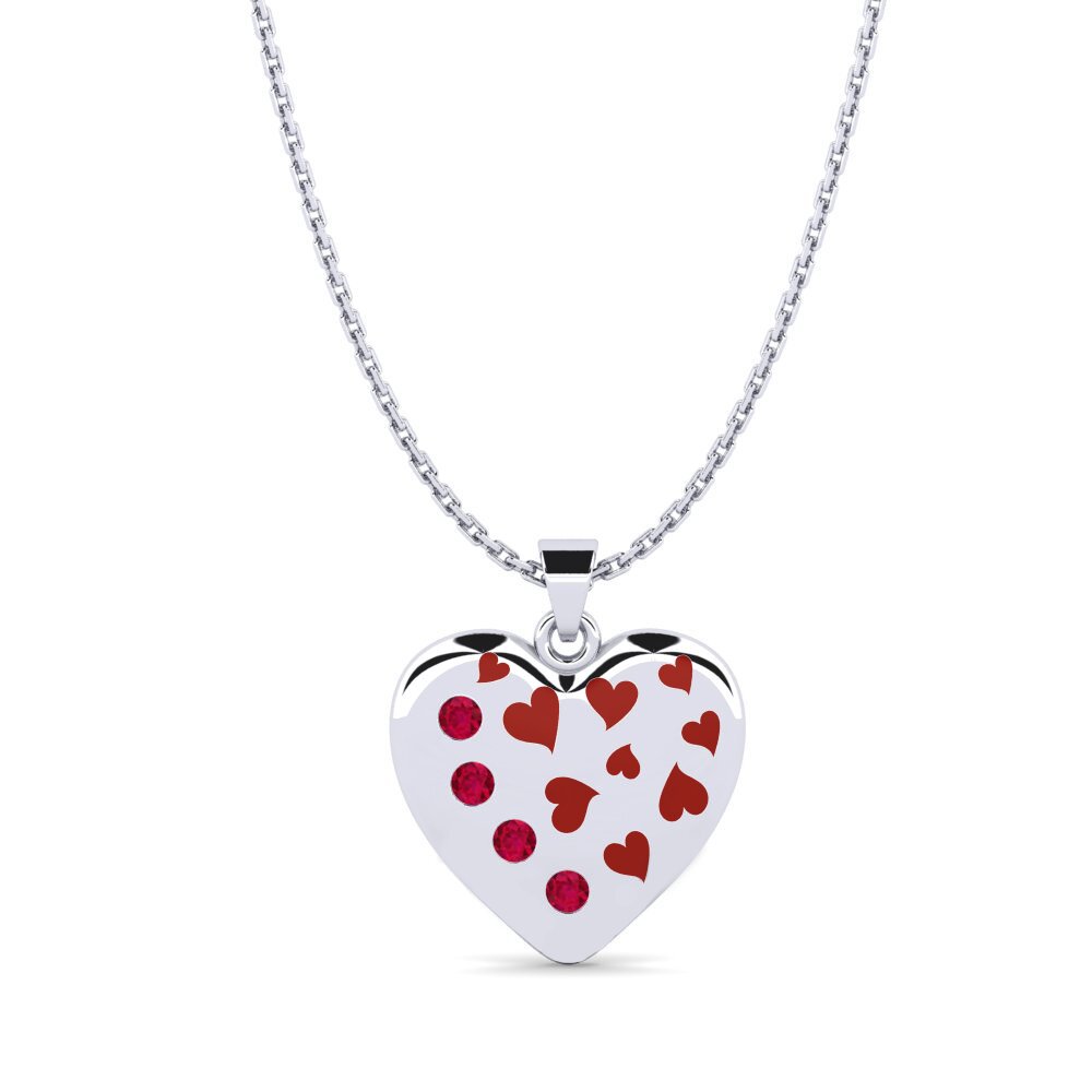 Heart Ruby Necklaces