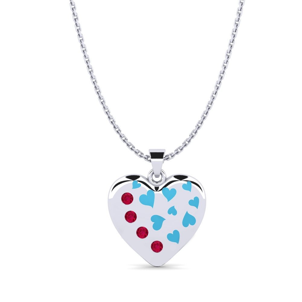 Heart Ruby Necklaces