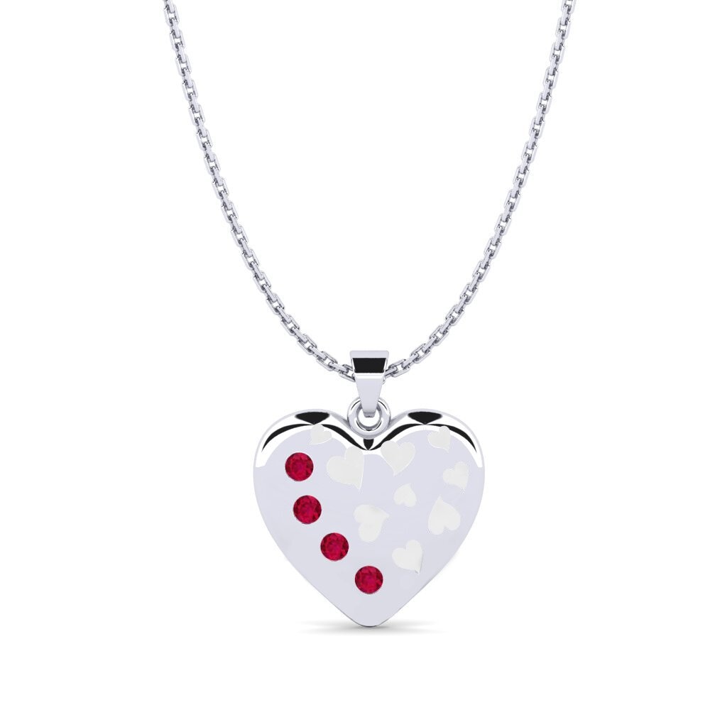 Heart Ruby Necklaces