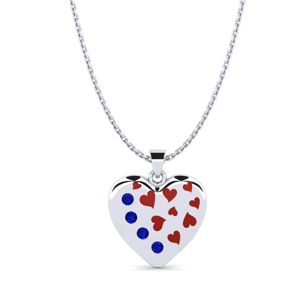 Heart Sapphire Necklaces