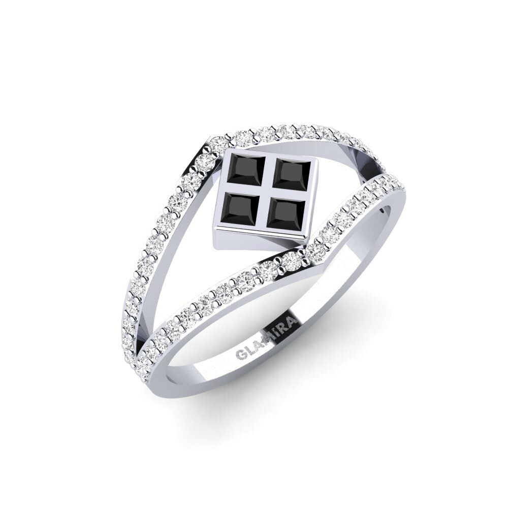 Zwarte Saffier Ringen Draga