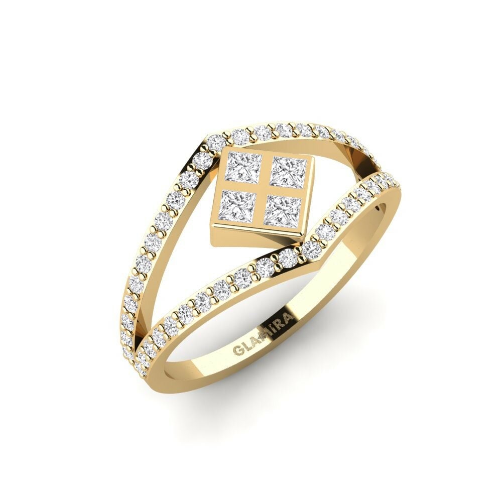 Oro Giallo 375 Anello Draga