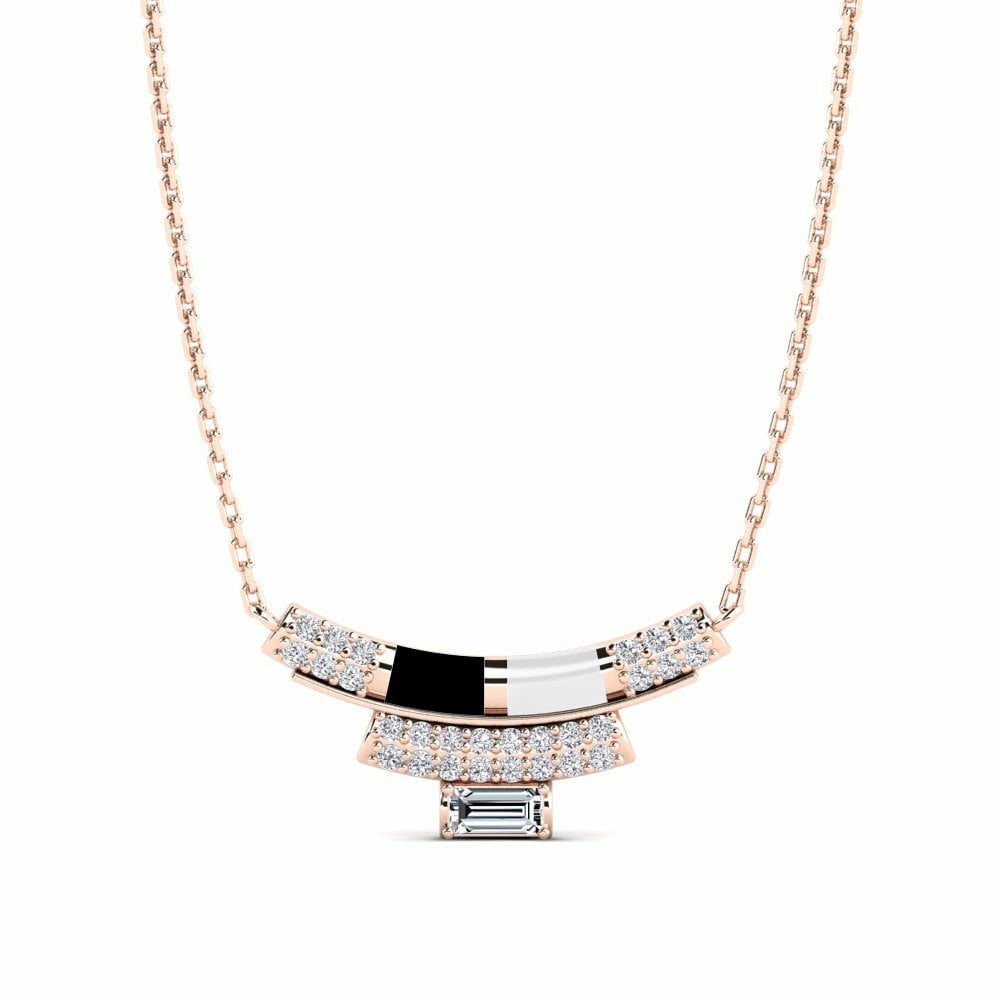 Vàng Hồng 18K Đá Zirconia Dây chuyền nữ Dragonada