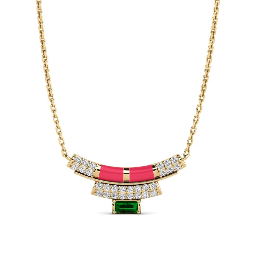 Green Zirconia Women's Necklace Dragonada