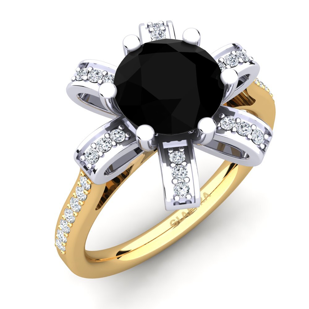 Black Diamond Engagement Ring Drancy