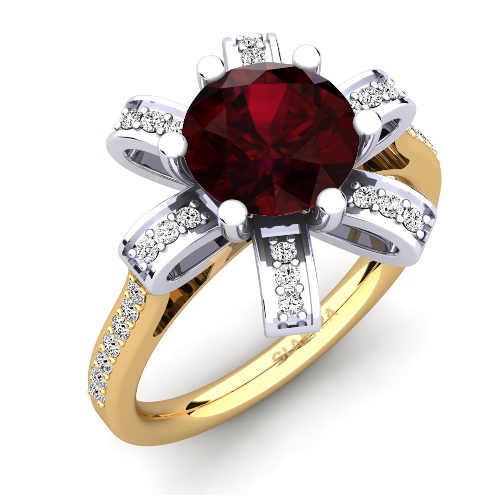 Garnet Engagement Ring Drancy