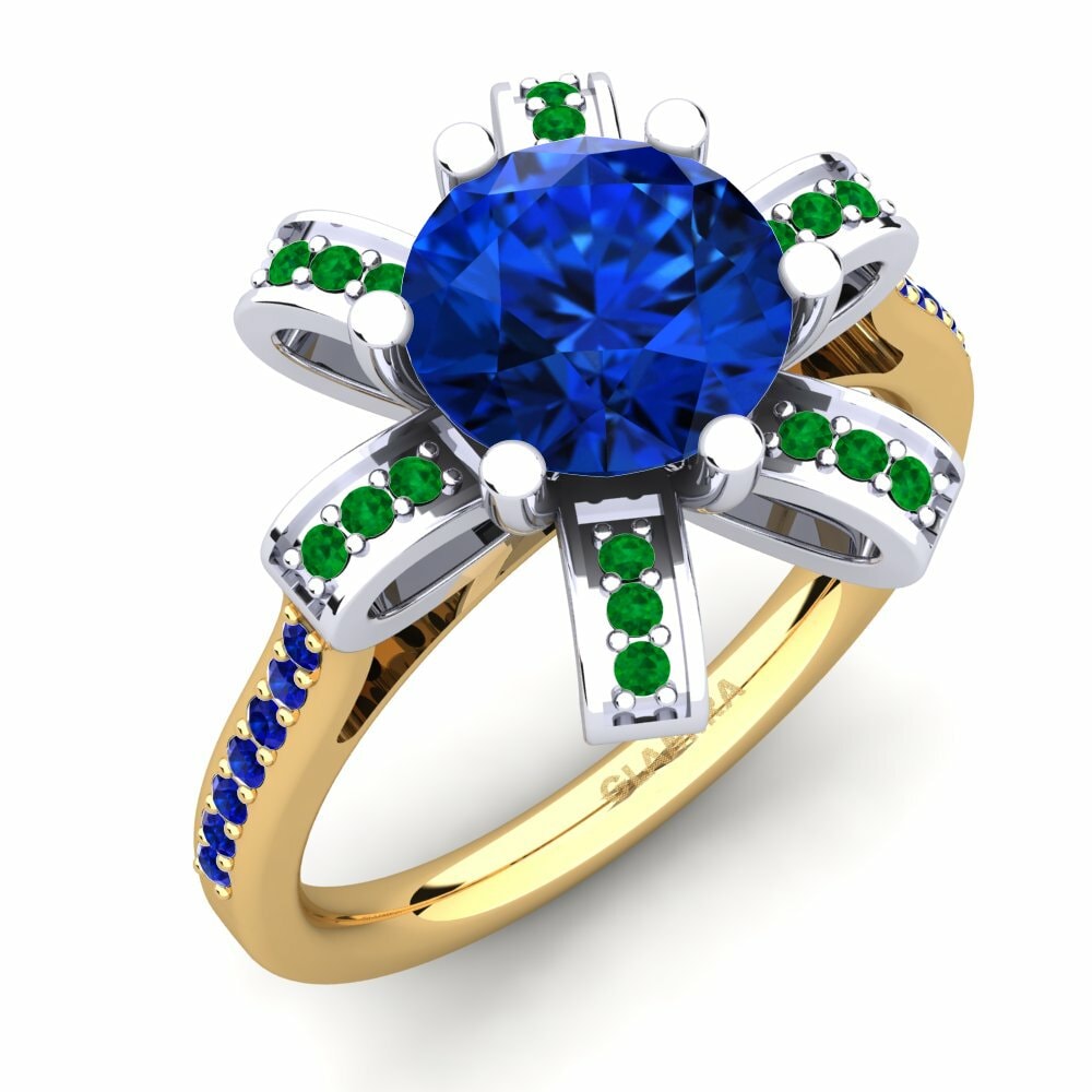 Safiro (Creado en Laboratorio) Anillo de compromiso Drancy