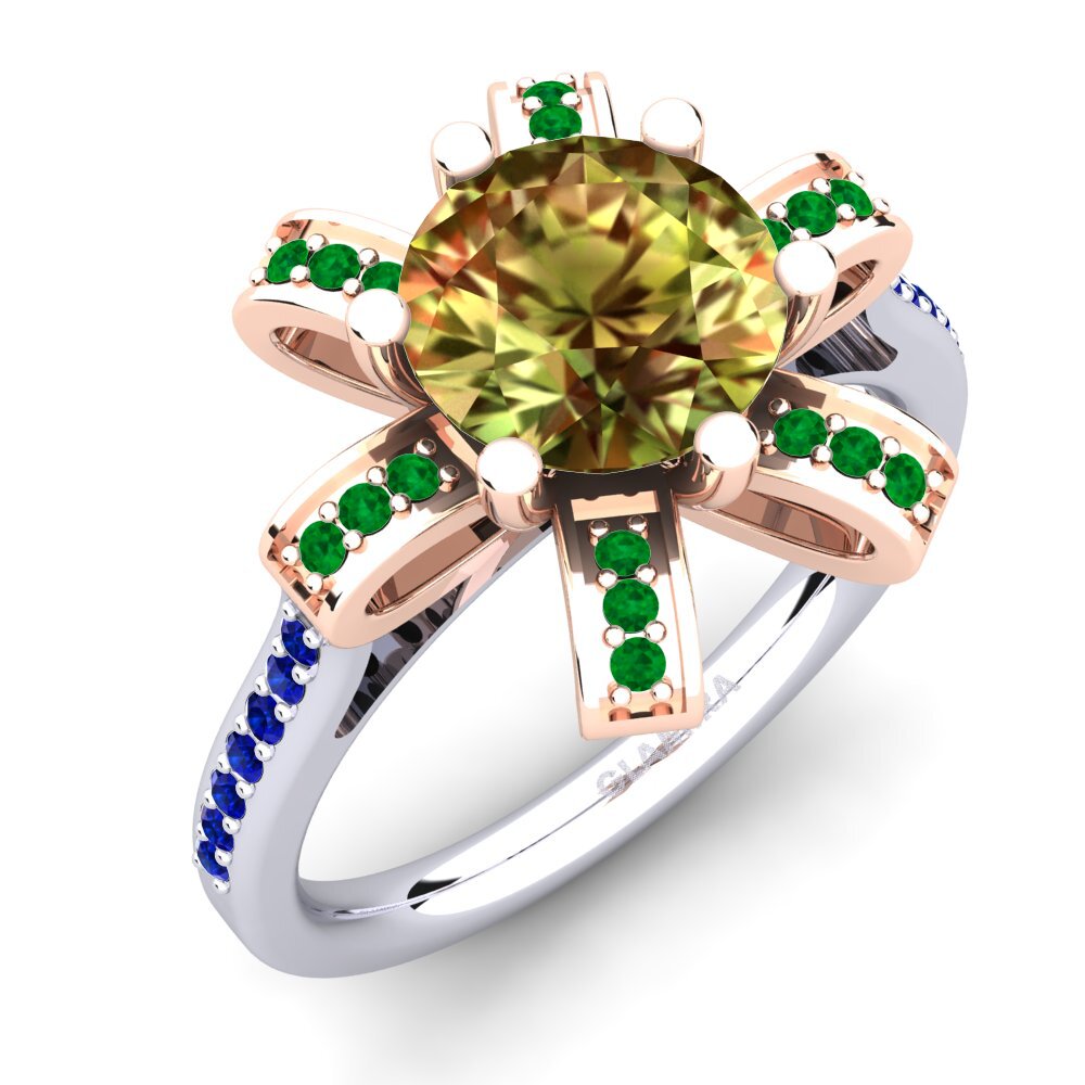 14K Wit & Rood Goud Sultan Steen Verlovingsring Drancy