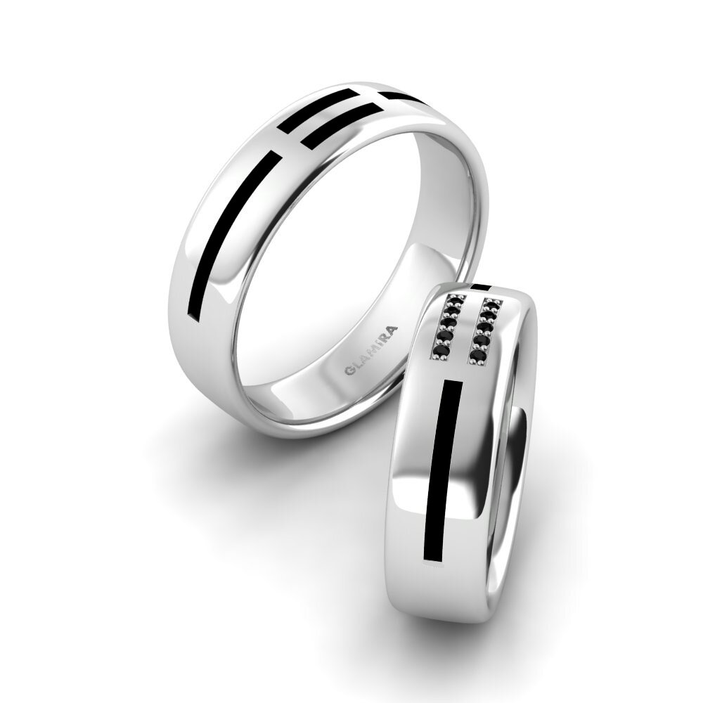 Black Onyx Wedding Ring Dreamy Glory 6.0 mm