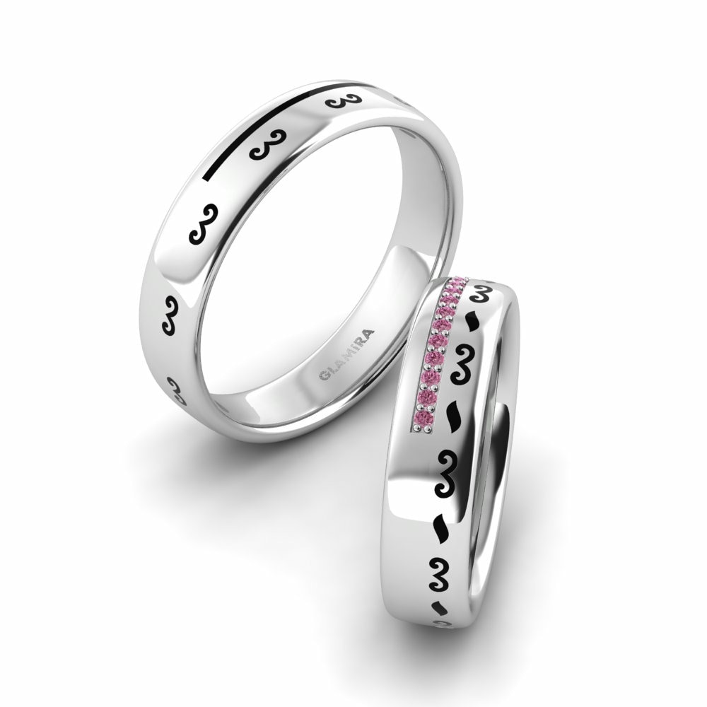 Rhodolite Garnet Wedding Ring Dreamy Thought 5.0 mm