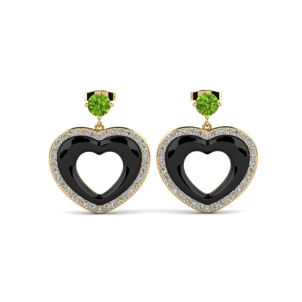 14ct Yellow Gold Peridot Women's Earring Dresel