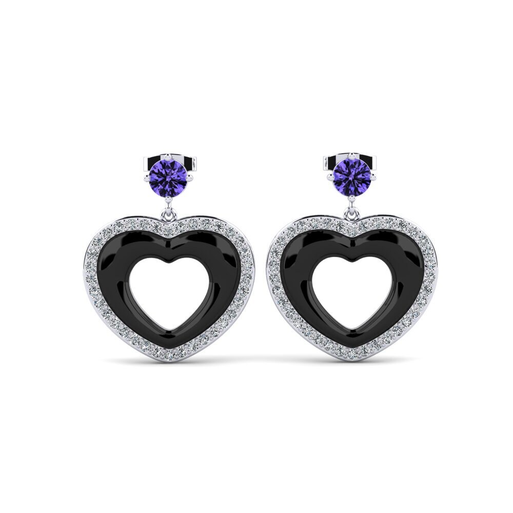 White Silver Tanzanite Women's Earring Dresel