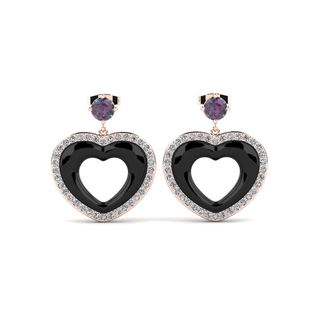 18ct Rose Gold Mystic Topaz Women's Earring Dresel