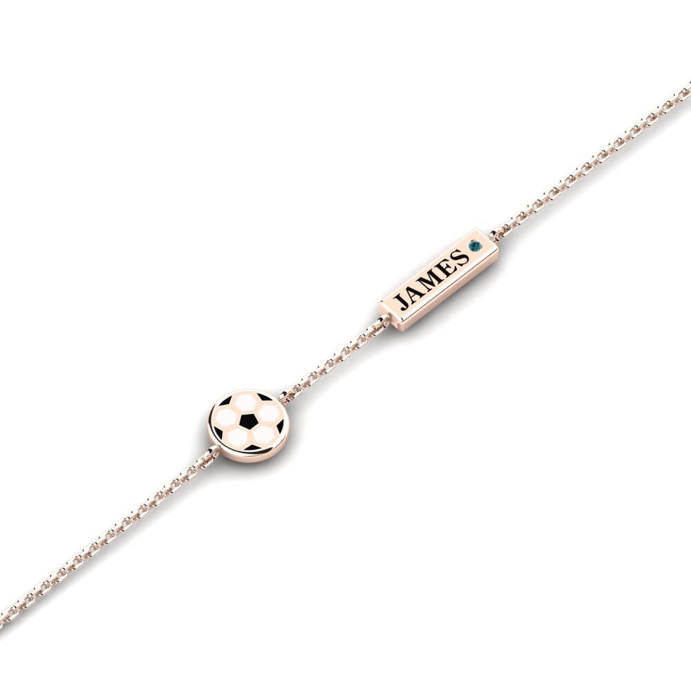 Pulseras 9k Oro Rosa Inıcıal y Nombre