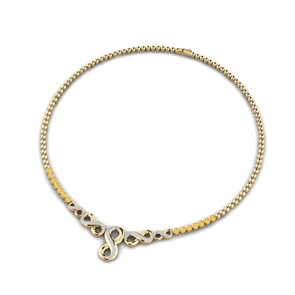 9ct Yellow Gold Citrine Collier Driblet
