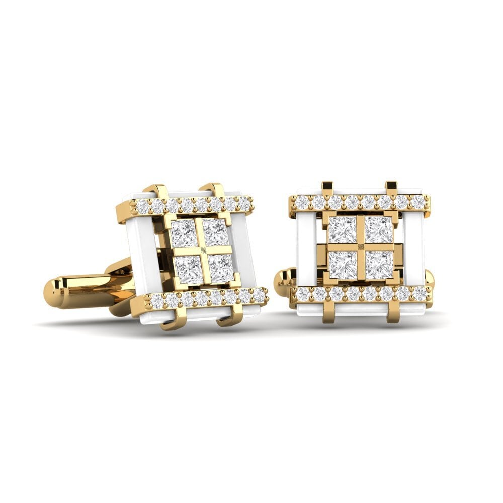White sapphire Cufflink Dries