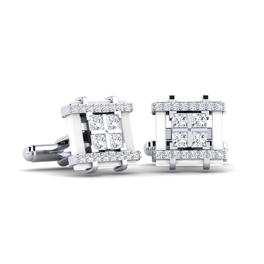 14ct White Gold Cufflink Dries