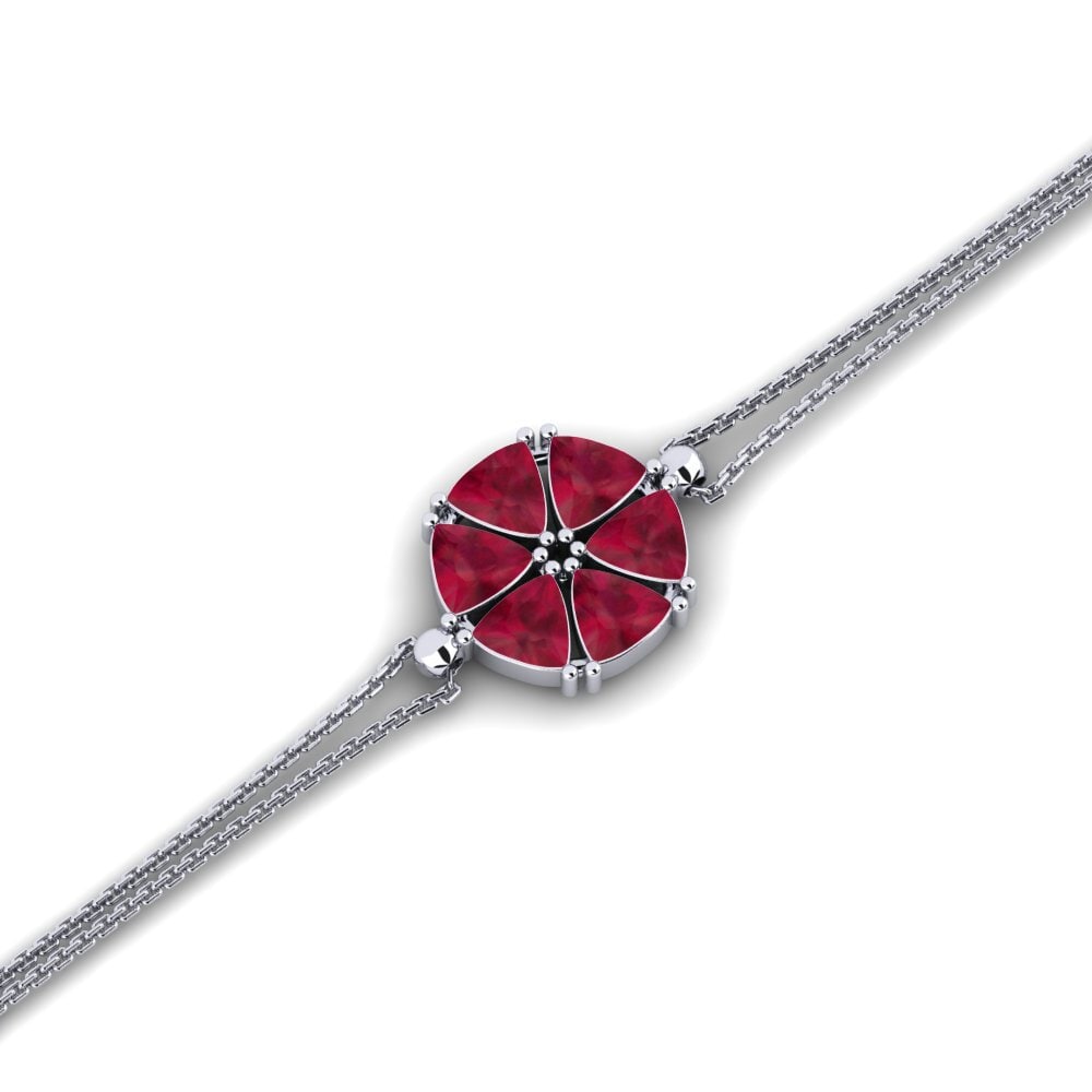Platine 950 Rubis Bracelet Droguiste
