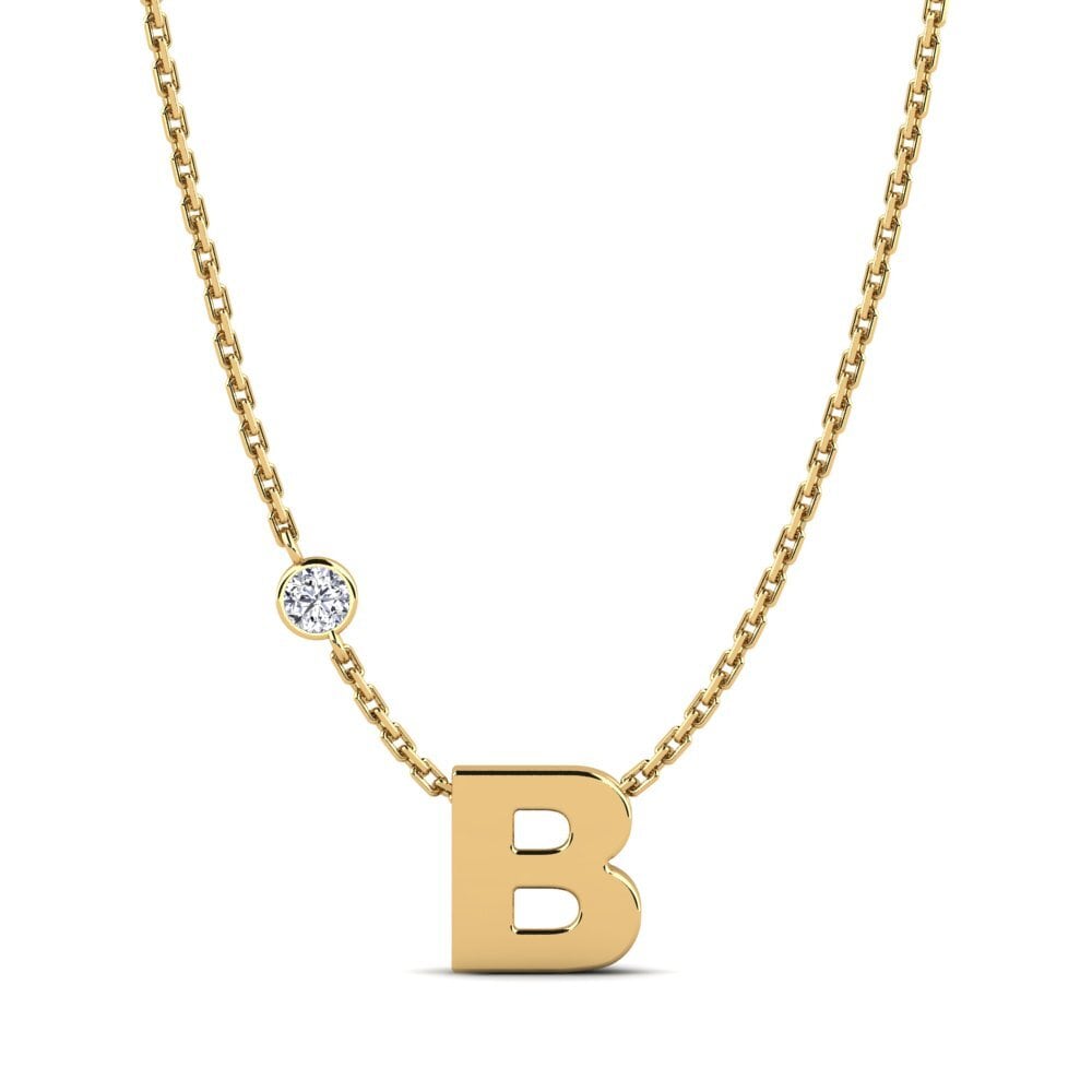 Rund Labor-gezüchteter Diamant Damen halskette Drucilla B