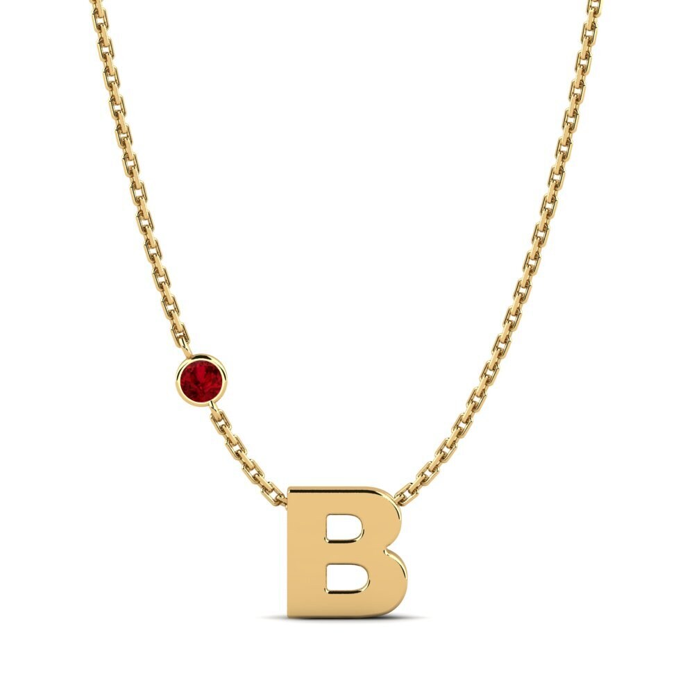 Rund Roter Zirkonia Damen halskette Drucilla B