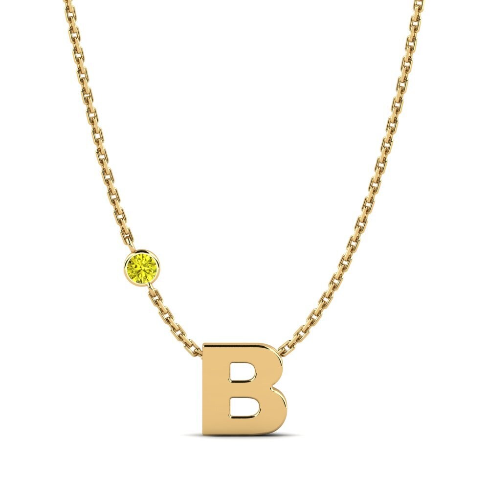 Rund Gelber Diamant Damen halskette Drucilla B