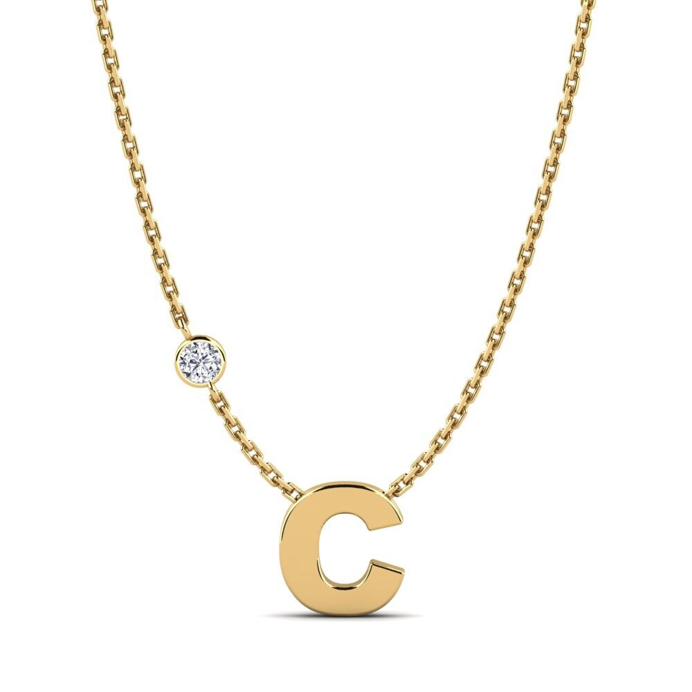 Rund Labor-gezüchteter Diamant Damen halskette Drucilla C