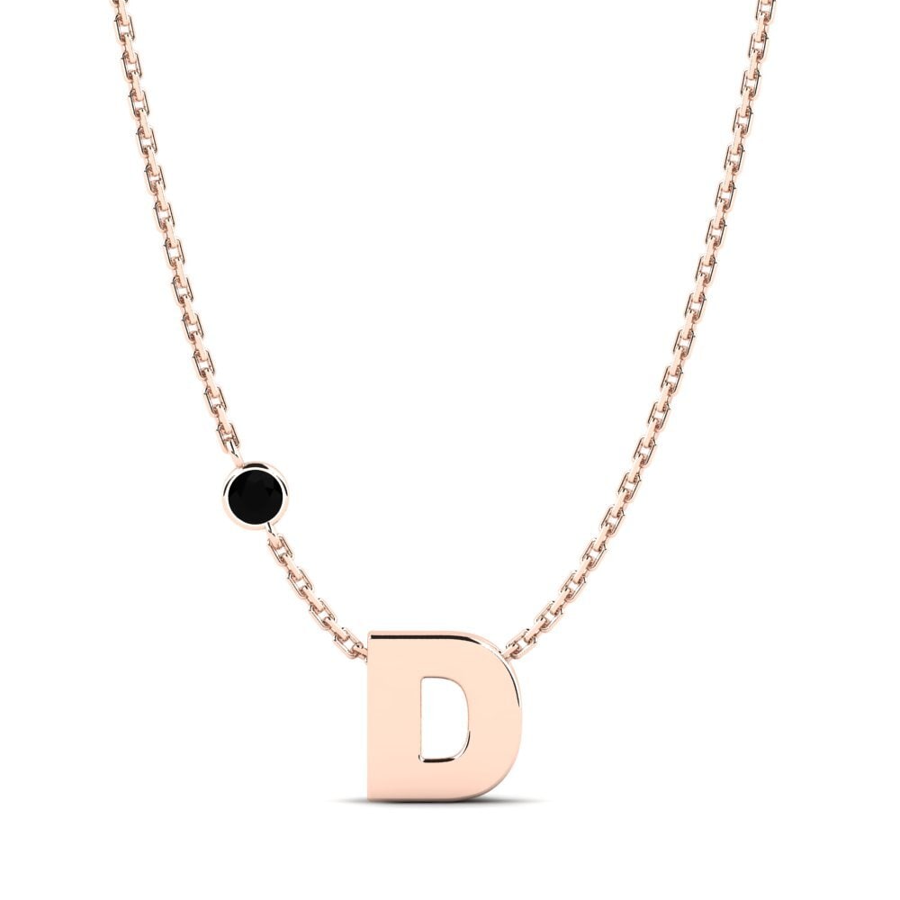 Rotgold 585 Schwarzer Onyx Damen halskette Drucilla D