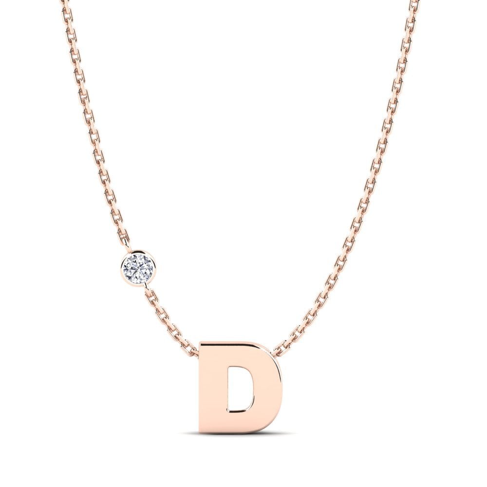 Rotgold 585 Diamant Damen halskette Drucilla D