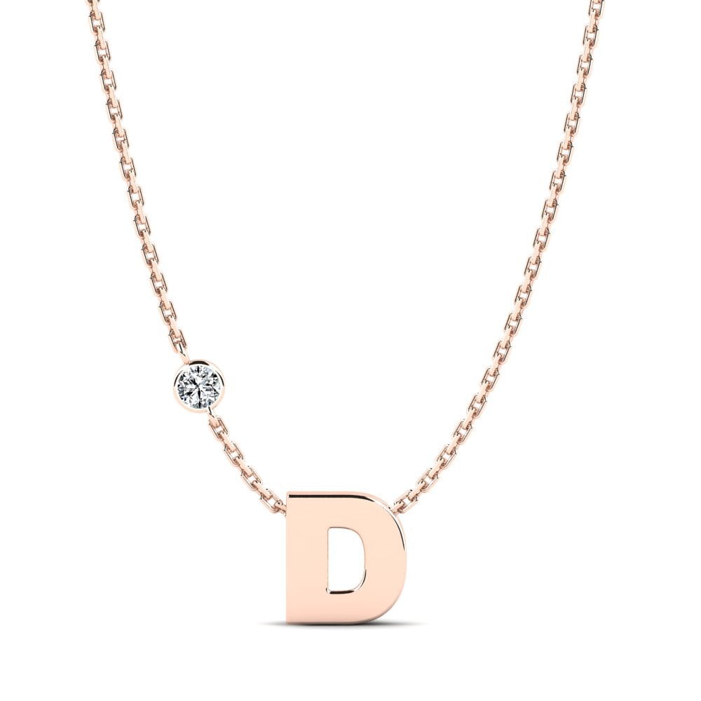 Rotgold 375 Zirkonia Damen halskette Drucilla D