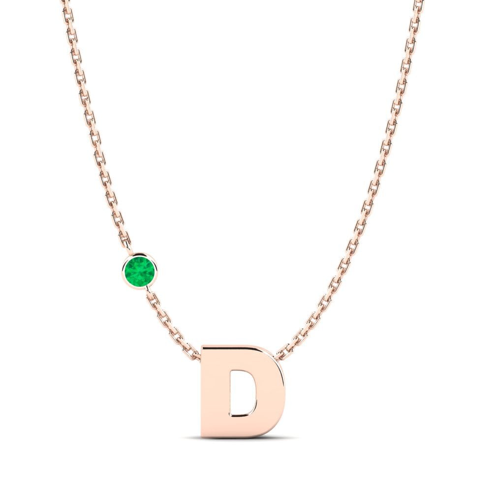Rotgold 585 Smaragd Damen halskette Drucilla D