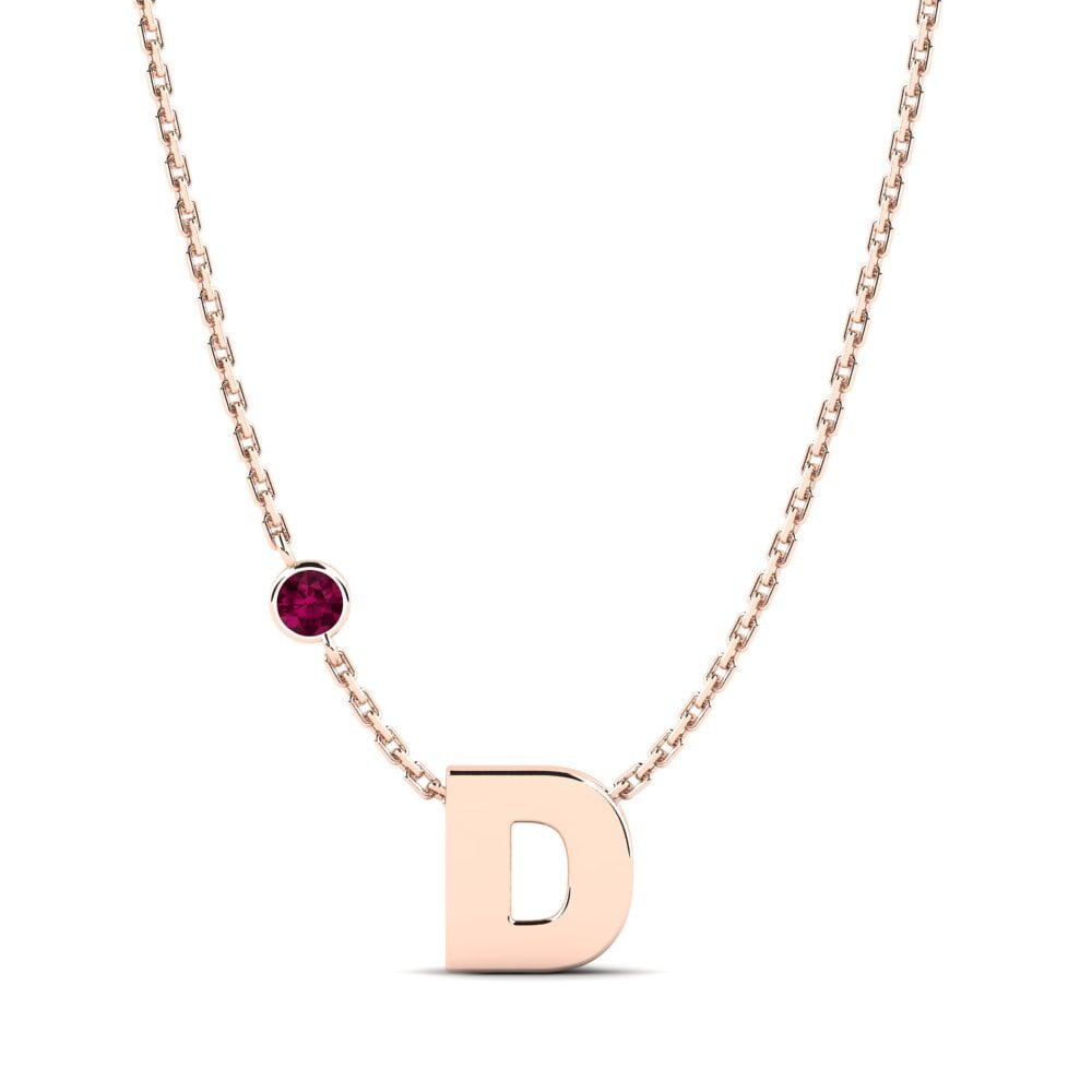 Rotgold 585 Rhodolit-Granat Damen halskette Drucilla D