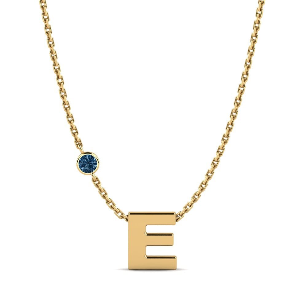 Rund Blauer Diamant Damen halskette Drucilla E